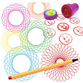 

WARMOM Children's Drawing Template Ruler Pattern Ruler Smile Face Toy Seal DIY Children Handmade Tools Children Educational tool