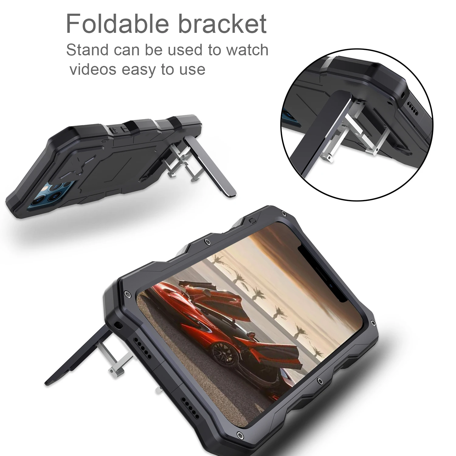 ZSHOW Armor Case for iPhone 13 Pro Max 12 12 Pro 12 Pro Max Metal Case Heavy Duty Full Body Drop Protection Shockproof Cover