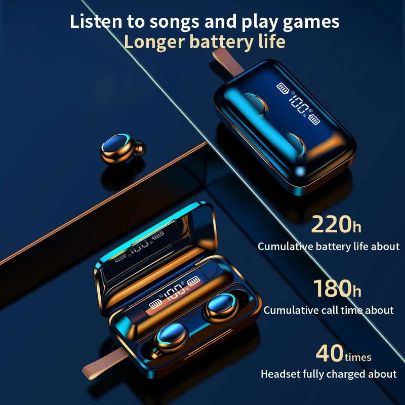 Bluetooth 5 0 Earphone 9D Stereo Mini Wireless Earbuds Wireless Headphones TWS Sport Waterproof Earphones For IPhone Android