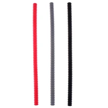 1 шт. Пищевая силиконовая Резьбовая жаростойкая стойка для духовки защита края анти-горячий защитный чехол для кухонного инструмента формы для выпечки красный черный