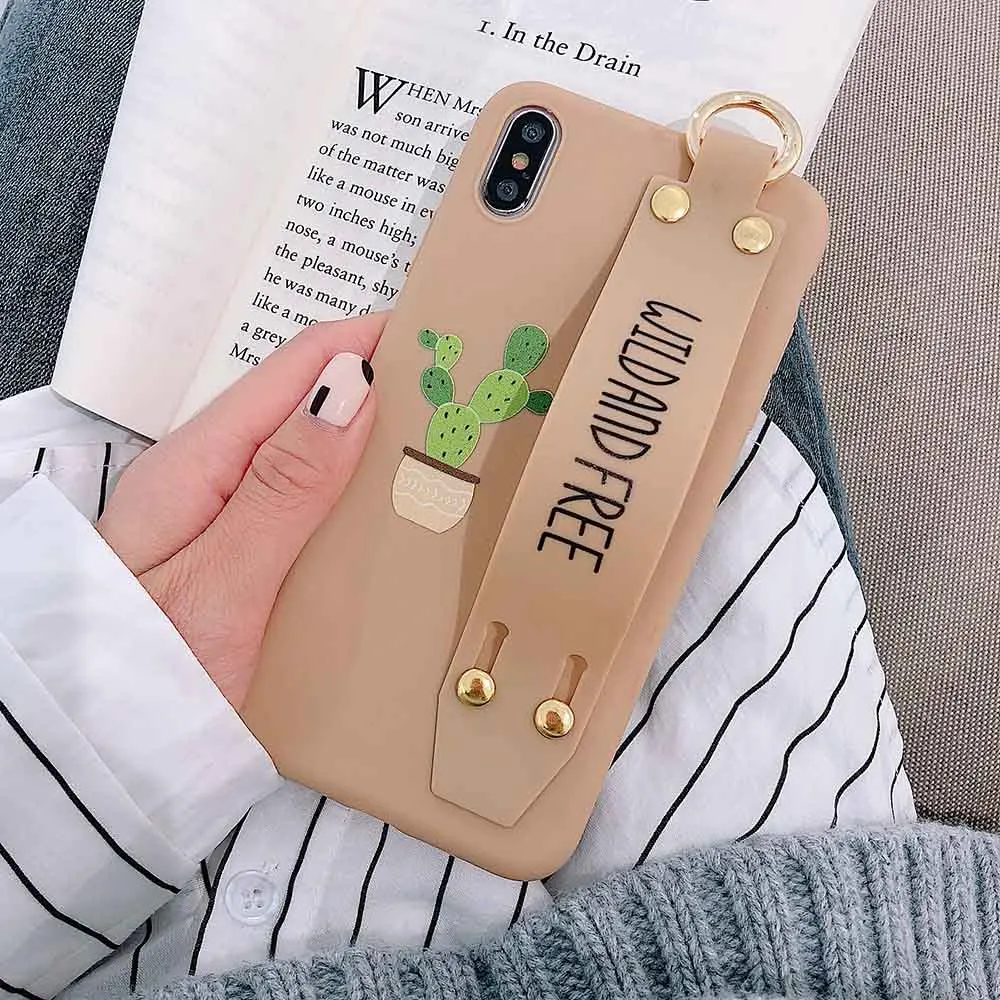 Стильные милые кактус буквы чехол для iphone 12 Pro 11 Max XS MAX XR X 8 7 Plus Soft Shell кронштейн