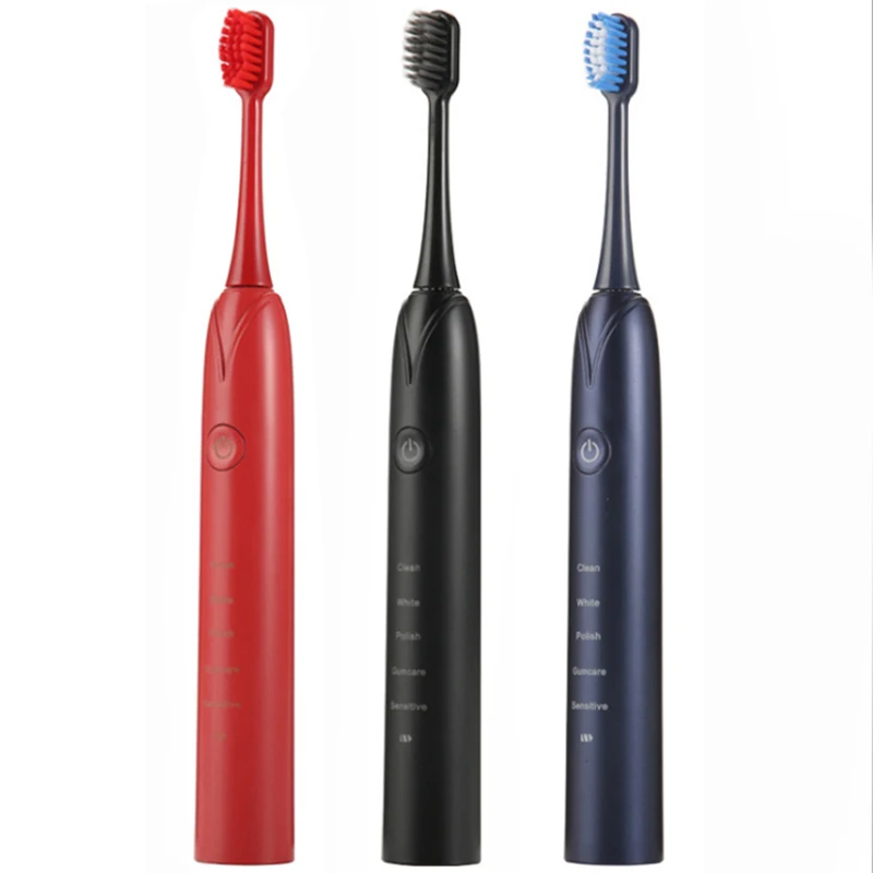 Electric Toothbrush 3 Replacement Brush Heads Battery Sonic Teeth Waterproof Deep Cleaning Included Soft-Bristle Electric Toothbrush 3 Replacement Brush Heads Battery Sonic Teeth Waterproof Deep Cleaning Included Soft-Bristle
