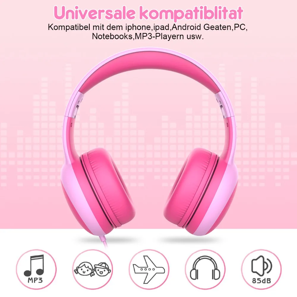 Cat Ear Wired Kids Headphones Foldable Adjustable Wired Music Headphone With 3 5mm Audio Jack for Boys Girls Birthday Gift