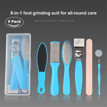 

Pedicure Tool Set Plastic Remove Dead Skin Remove Calluses Pedicure Foot Scraper 430 Stainless Steel Eight in 1 Cn(origin)