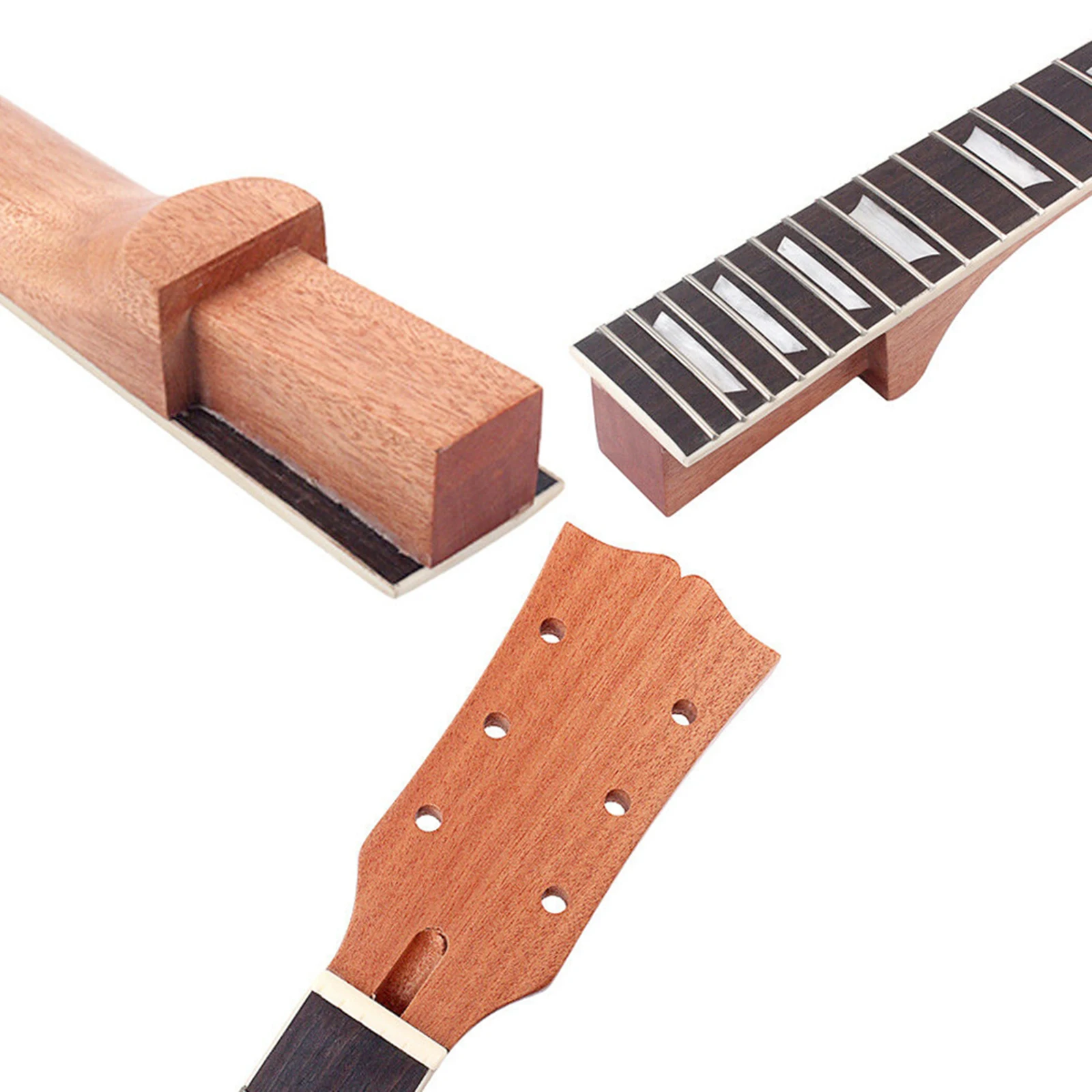 24.6 Inch Unfinished 22 Frets DIY Mahogany Electric Guitar Neck for Neck Fingerboard Sector 24.6 Inch Unfinished 22 Frets DIY Mahogany Electric Guitar Neck for Neck Fingerboard Sector