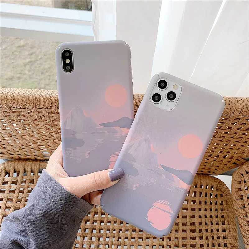 Чехол для телефона Fuji sunset iPhone 6 6S 7 8Plus X XR XSMAX 11Pro/Max полноразмерный Жесткий ПК
