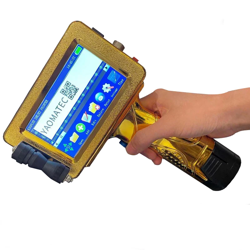 

24 languages 12.7mm variable QR Bar batch code number logo expiry date label hand jet handheld thermal inkjet TIJ printer