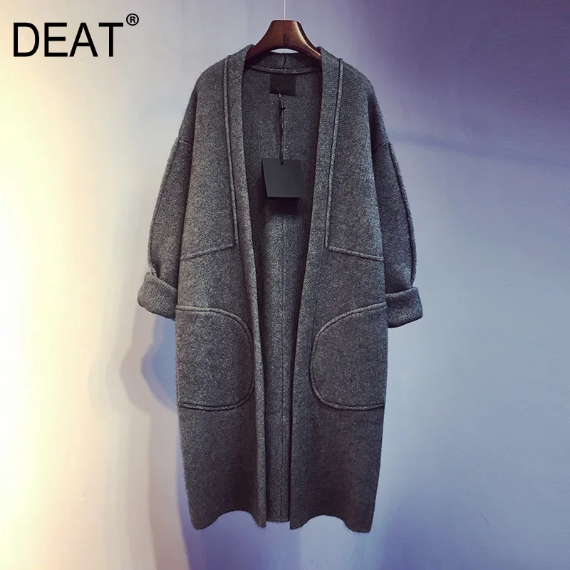 

[DEAT] 2019 New Spring Open Stitch Long Sleeve Brief Pocckets Temperament Warm Down Jacket Women Parkas Fashion Tide JZ585