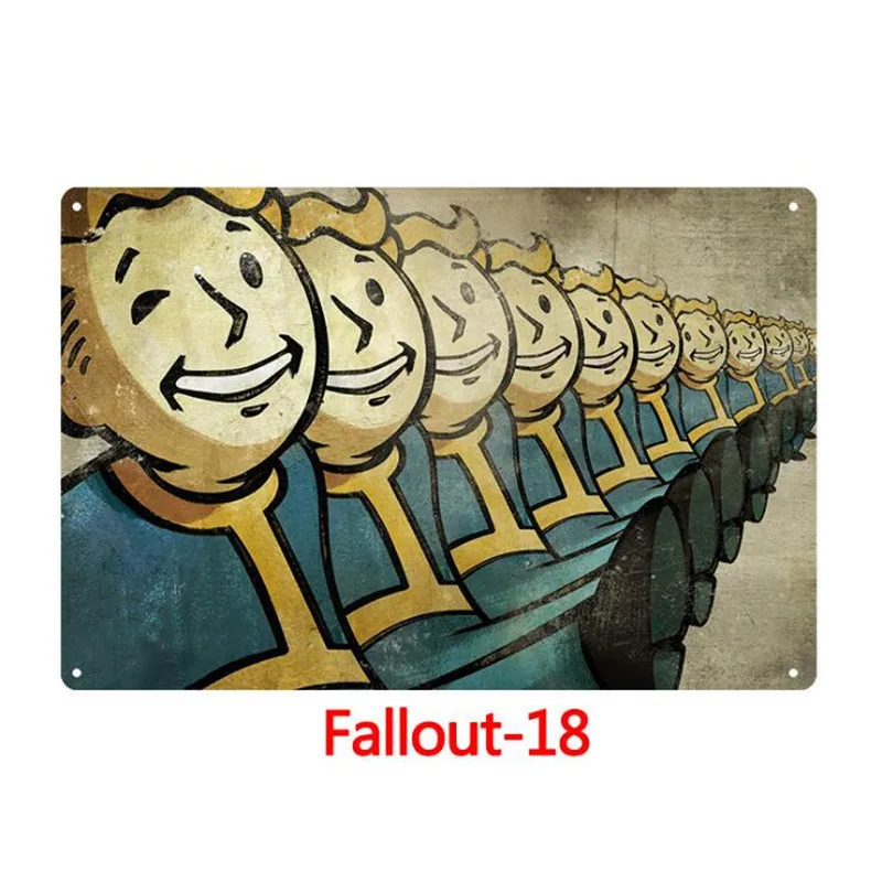 Ретро металлический оловянный плакат с подписью fallout 3 4 Игра металлический знак паб домашняя доска металлический винтажный домашний Декор настенный Декор Бар Украшение