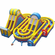 Inflatable Slide Giant Obstacle Course Inflatable Bounce Slide Combo Amusement Park For Children Play Outdoor