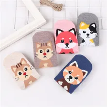 Новые стильные женские носки хлопковые осенние и зимние японские хлопковые носки без пятки женские носки с маленькими ушками носки для студентов