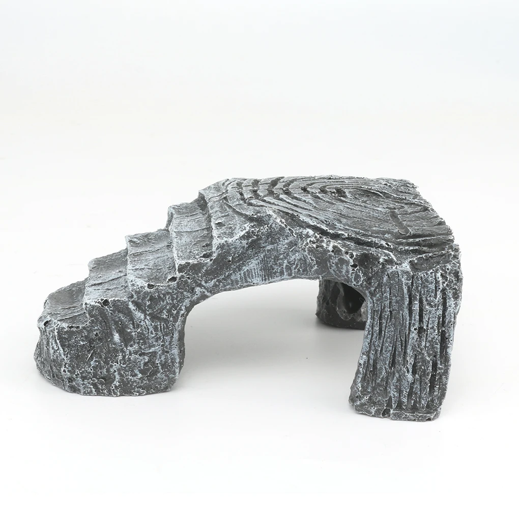 Title 8, Resin Reptiles Habitat Decor Hiding Cave Fish T...