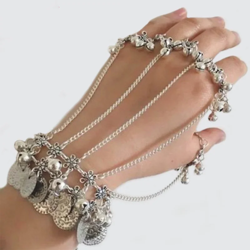 Luxury Big Hand Chain Ring Bracelet For 