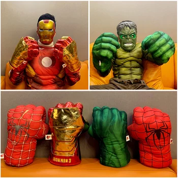 

30cm Avengers Endgame Superhero Figure Spider Man The Hulks Toy Iron Man Boxing Gloves Boy Gift Hulk Gloves