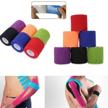Клейкий бинт эластопласт лента колено ноги лодыжки ладони запястья обертывание протектор само Спорт Мышцы упругие травма дышащий 1 шт