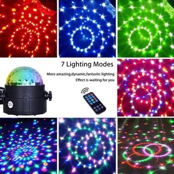 

LED Light 3W RGB Rotating Ball Effect 3 Modes Sound Activated Laser Projector effect Lamp for KTV Home Christmas Show