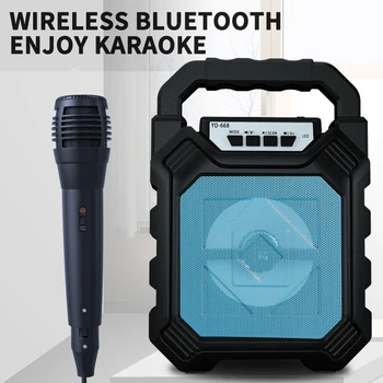 

YD-668 Bluetooth Speaker Wireless Portable Boom Box Support Mic Input Outdoor Column Home Theater Music Center System 1200mAh