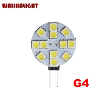 

Wholesale 1W G4 LED 5050 12 SMD 360 Degree White Car Marine Camper RV Warm White G4 led Light Lamp Bulb DC 12V free shipping
