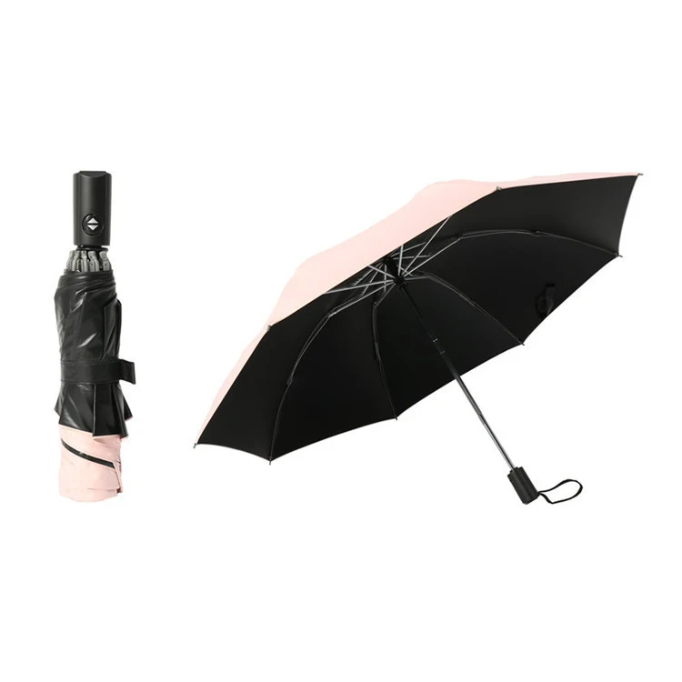 Полностью автоматический обратный зонт складной дождевик трехслойный мужской/женский атмосферостойкий зонтик автоматически открывается