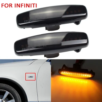 

2Pcs Dynamic LED Side Marker Light Flowing Turn Signal Light Blinker For Infiniti EX25 EX35 EX37 FX35 FX37 FX50 For Nissan
