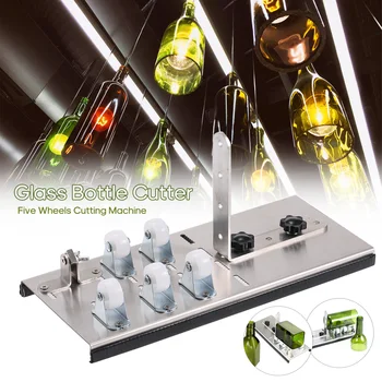 

Glass Bottle Cutter Cutting Thickness Stainless Steel Wine Beer Bottles Crafts Five Wheels Cutting Machine DIY Glass Bottles
