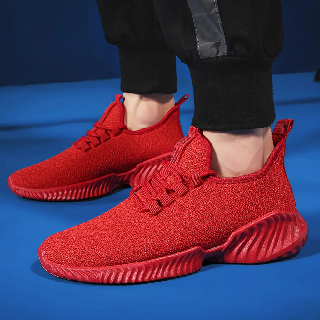 Красный Summer Breathable Men Shoes Casual Shoes Men Fashions Male Mesh Shoes Men Sneakers Big Size Zapatillas Hombre Blue New#3 - Цвет: Красный