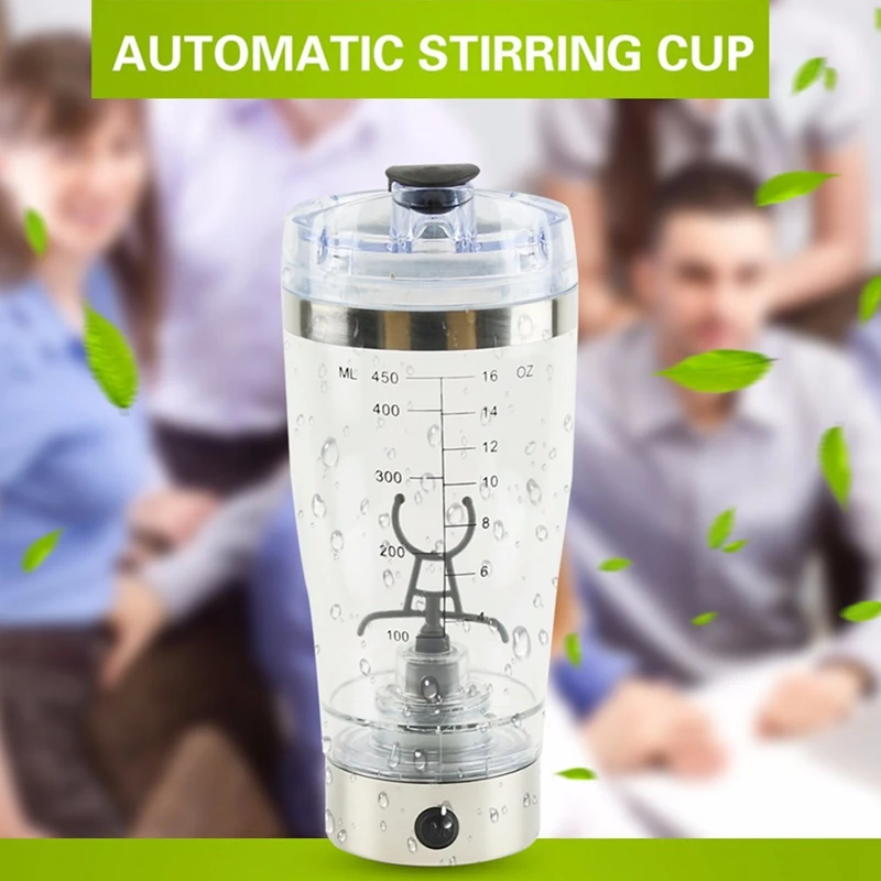 

New Electric Protein Shaker Blender Water Bottle Automatic Movement Vortex Tornado 600 ML Free Detachable Smart Mixer Cup