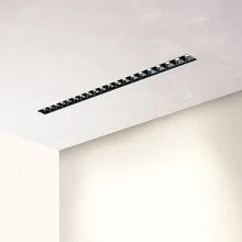Unidade de leds não visíveis linear magnético design simples 0-10v led escurecimento embutido trimless luz 30 °. 90Ra