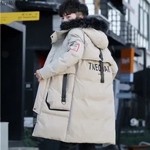 AreMoMuWha, мужская зимняя куртка, новое зимнее хлопковое пальто, мужская длинная куртка с секциями, Молодежная Красивая камуфляжная одежда, повседневная куртка