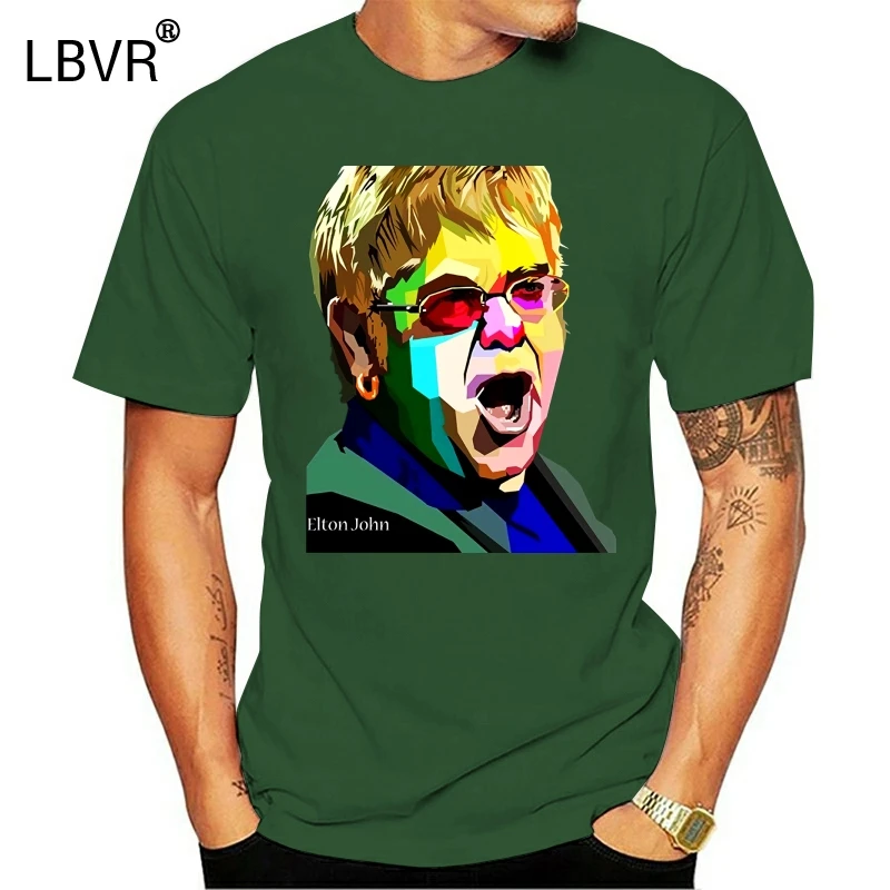 Персонализированные футболки Elton John цветная дизайнерская художественная