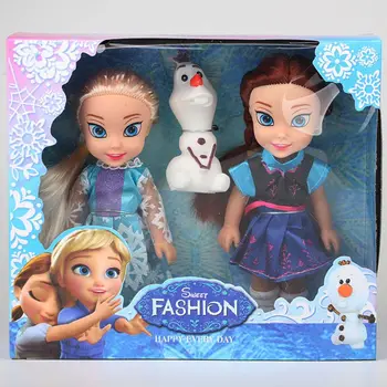

3 PCS Hotsale Playset Princess Elsa Anna Olaf Doll Figures Birthday Gift