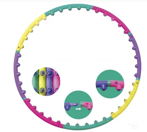 Massage Sport Reduce Weight Fitness Equipment Waist Exercise Slimming Gymnastics Ring Hard Tube Fitness Circle Women Adult fitness hoop