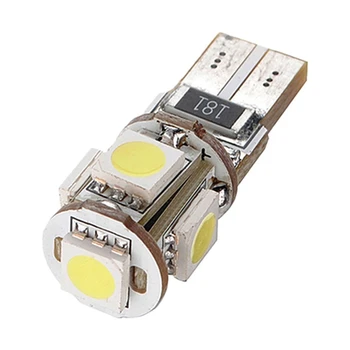 

10pcs Error Free Canbus T10 194 168 W5W 501 5050 5 SMD LED White Side Light Bulb