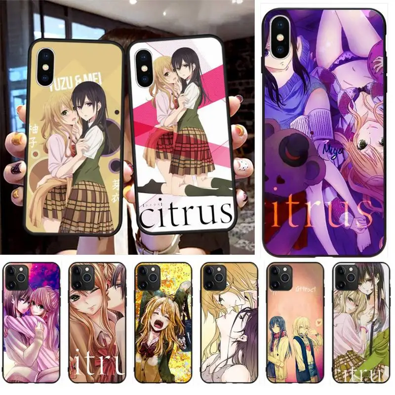 HPCHCJHM аниме лесбиянок цитрусовые Yuzu Aihara Mei чехол для телефона iPhone 11 pro XS MAX 8 7 6S Plus X 5S