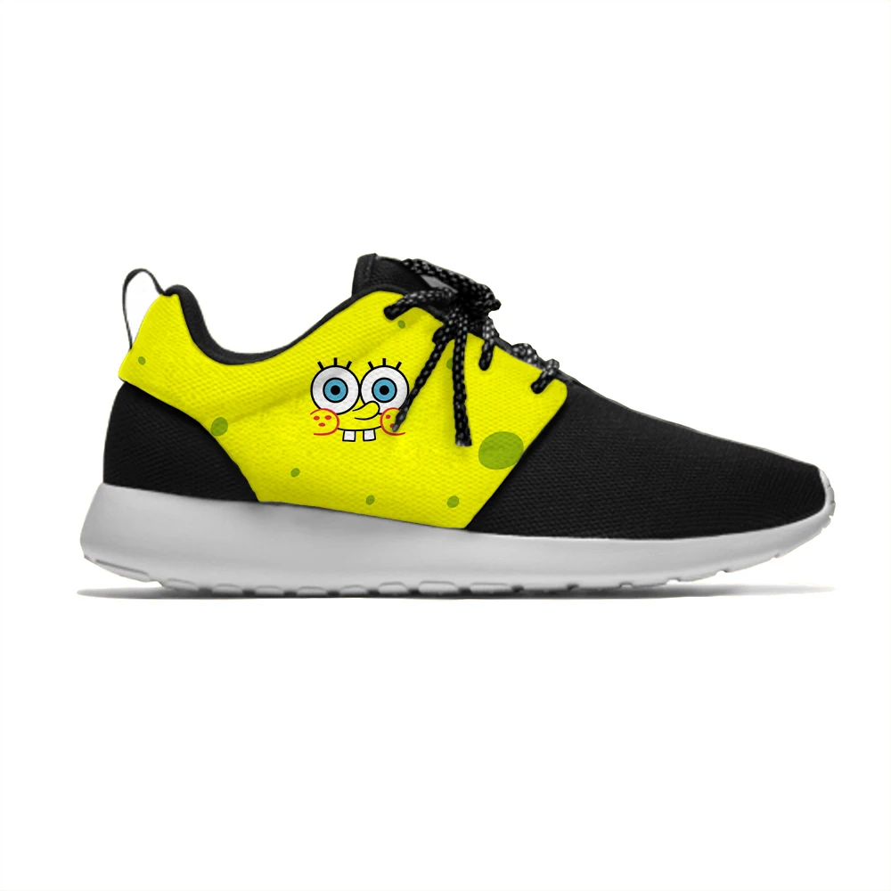 Bob Sponge Hot Comic Cartoon Girls Boys 3D Print Lightweight Sneakers Children Breathable Running Sport Shoes Kids - Цвет: Sponge Bob