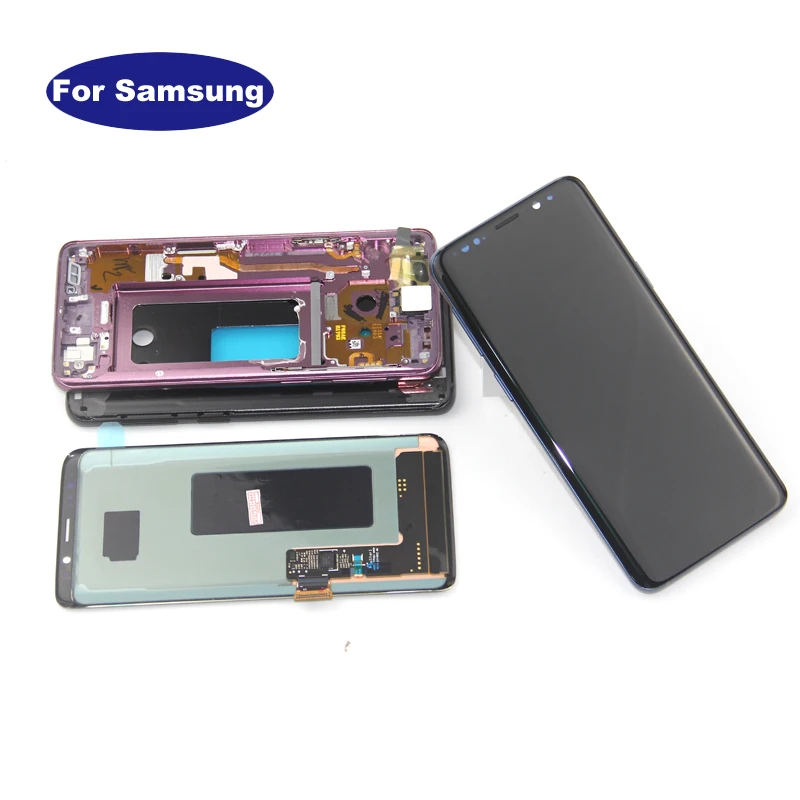 Протестированный супер Amoled для SAMSUNG Galaxy S9 дисплей S9+ Plus G960 G965 сенсорный экран дигитайзер с рамкой