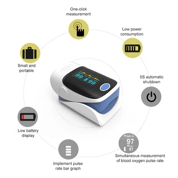 

Fingertip Pulse Oximeters Portable Oximetro De Pulso Finger Oximeter Heart Rate Monitor Blood Oxygen Health Care Equipment Meter