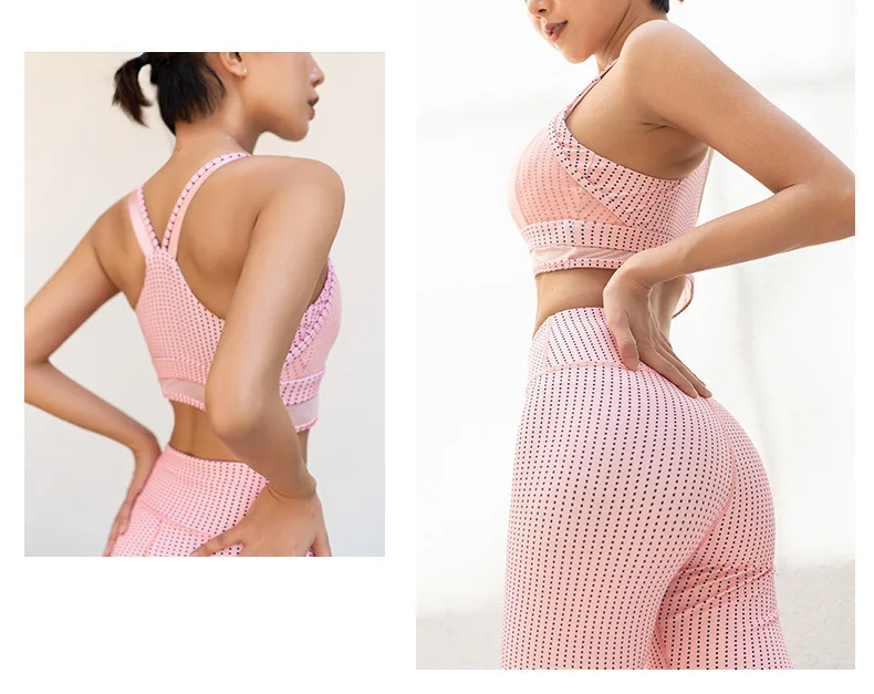 Yoga 2 Pieces Set Workout Clothes for Women Sports Bra+Leggings Set Sports Wear Gym Running Clothing Athletic Women's Tracksuits