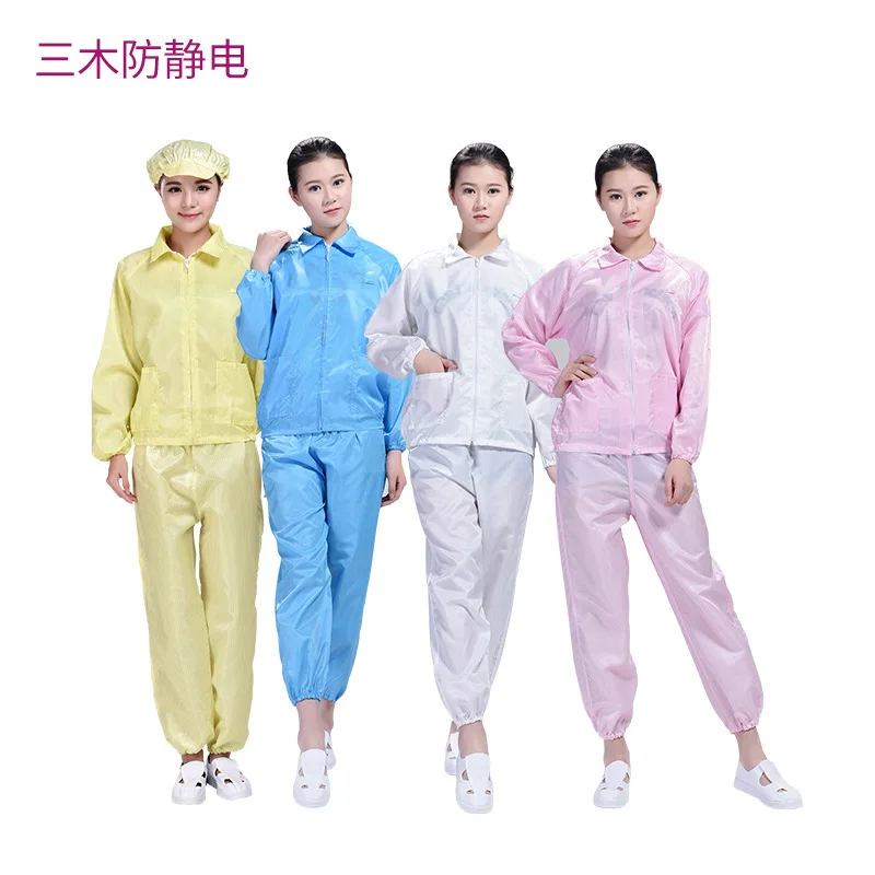 

Anti-static Coveralls Clean Clothes Hood Cleanroom Garments Dust-proof Paint Work Clothing Unisex Protective Overalls