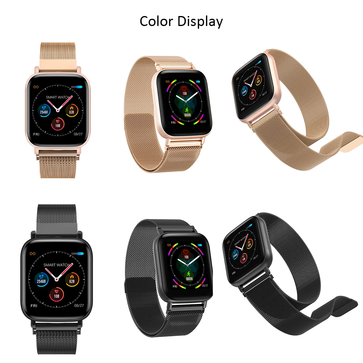 Docooler Q10 Смарт-часы для мужчин и женщин полный сенсорный экран Smartwatch IP67 Водонепроницаемый спящий мониторинг сердечного ритма кровяного давления