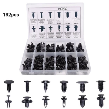 

192PCS Car Fasteners Door Trim Panel Auto Bumper Rivet Retainer Push Engine Cover Fender Fastener Clips Universal Car Rivet