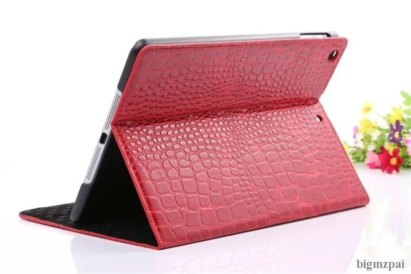 Для IPad Mini чехол с откидной подставкой из искусственной кожи с узором «крокодиловая кожа» чехол для Apple IPad MIni 1 Mini 2 Mini 3 защитный чехол для планшета+ пленка