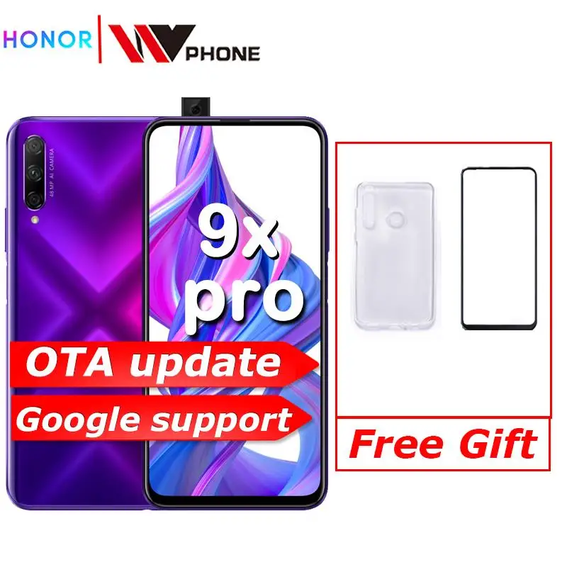 Honor 9X Pro смартфон Kirin 810 Восьмиядерный 6 59 дюймов подъем полный экран 48MP 3 камеры 4000