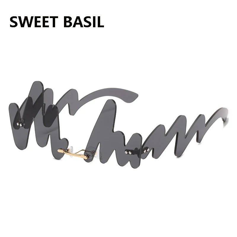 SWEET BASIL новинка 2021 женские солнцезащитные очки без оправы винтажные крутые