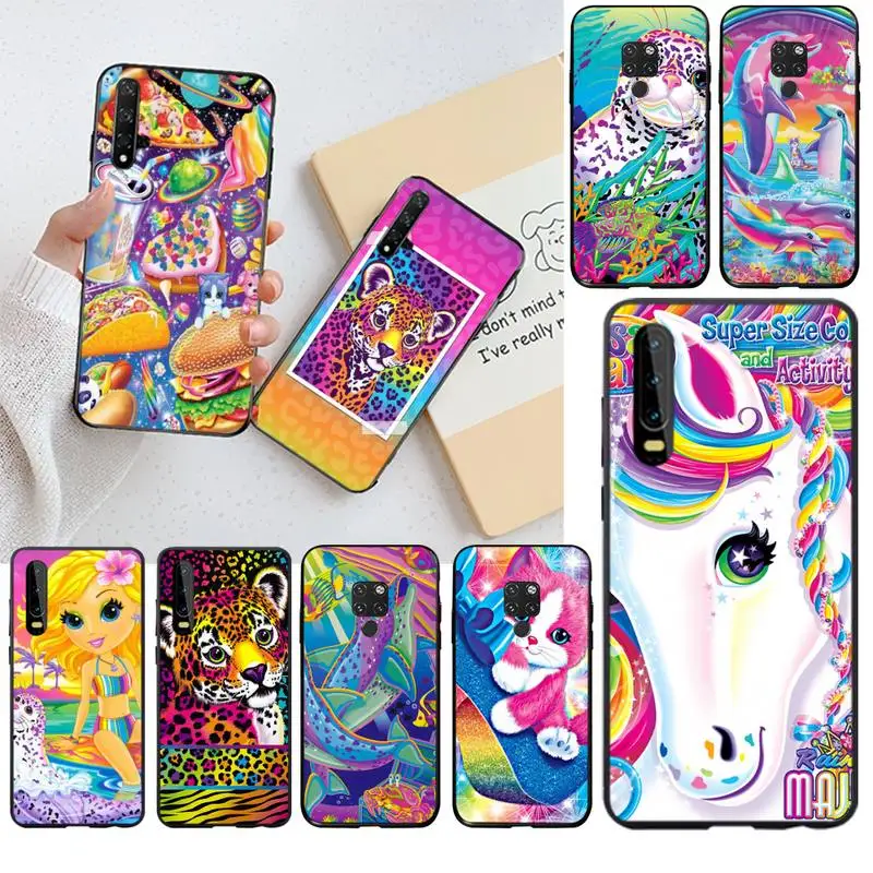 Чехол Rainbow Lisa Frank tiger horse dog Cat для Huawei P40 P30 P20 lite Pro Mate 20 P Smart 2019 prime | Мобильные телефоны