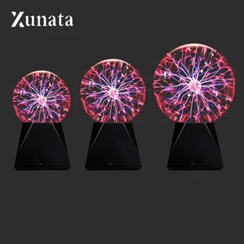 

USB/Battery Powered Magic Plasma Ball Sphere Light Novelty Glass Ball Night Lamp Desk Light Decoration 3/4/5/6/8 Inch EU/US Plug