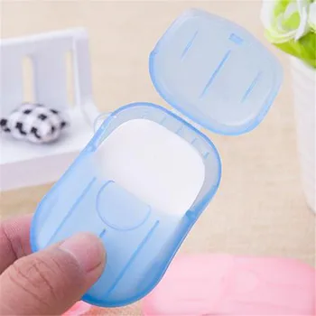 

Best Selling Mini Soap Paper Disposable Boxed Soap Paper Travel Portable Hand Washing Box Scented Slice Sheets 1 Box