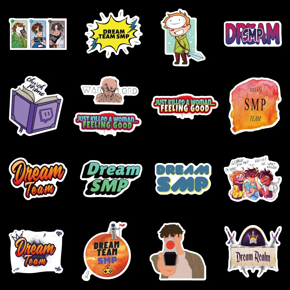 10 50pcs anime dream smp stickers cartoon cute kawaii manga aesthetic for lapto bicycle stationery notebook scrapbooking decal assorted stickers aliexpress