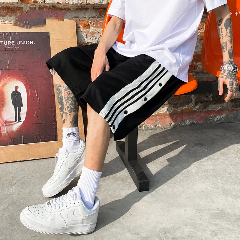 Verano Hip Hop INS divertido de cinco punto pantalones cortos hombres tendencia callejera marca pantalones cortos grandes Retro Fastene pantalones cortos de hombres