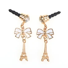 Бабочка Эйфелева башня Анти-пыль наушники Пробка крышка для всех 3,5 мм Наушники разъем смартфон